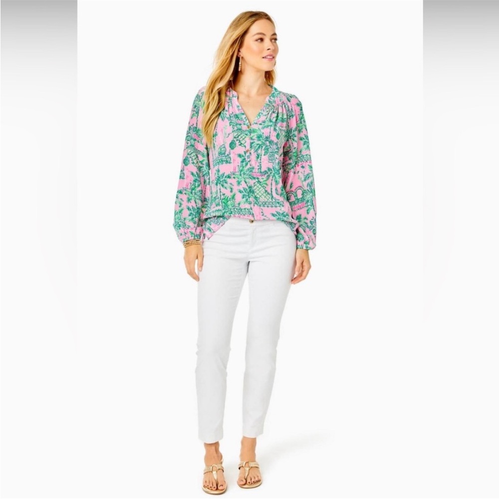 Lilly Pulitzer Women’s Kelly Skinny Ankle Pants in Resort White Size‎ 2